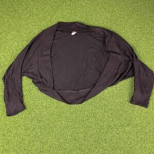 Vintage Y2K One Love Black Shug Bolero Top Sz S